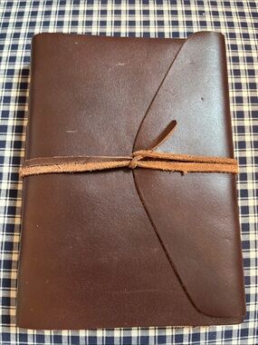 Barnes & Noble Dark Brown Leather Wrap Journal